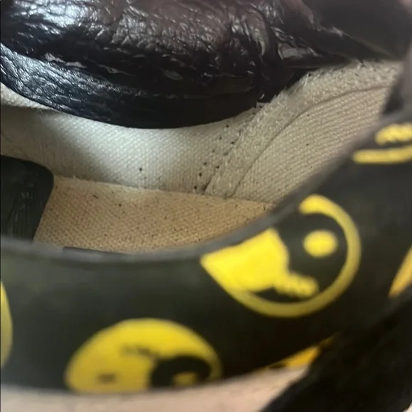 Vans Old Skool Daze Later Sappy Face Black and Yellow Ying Yang Sneakers - Picture 7 of 12
